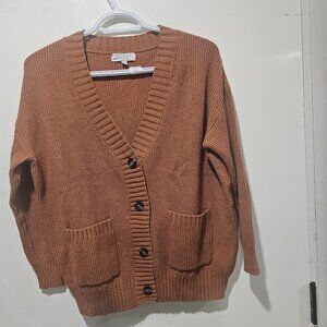Warm and Cozy Sweater for woman Size Small Brown in color